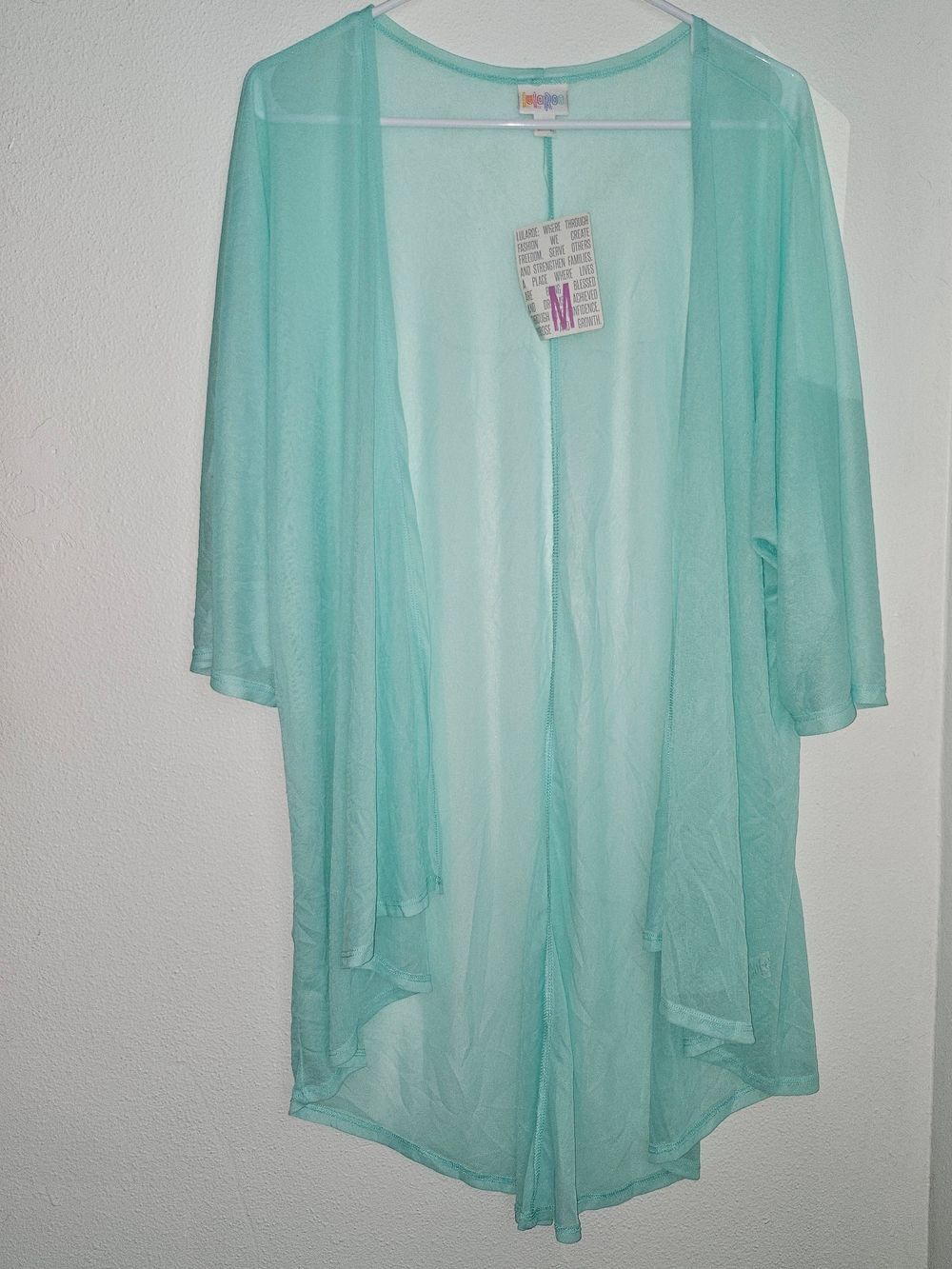 LuLaRoe Sheer Floral Kimono in Mint NWT Fairy Festival size S-XL